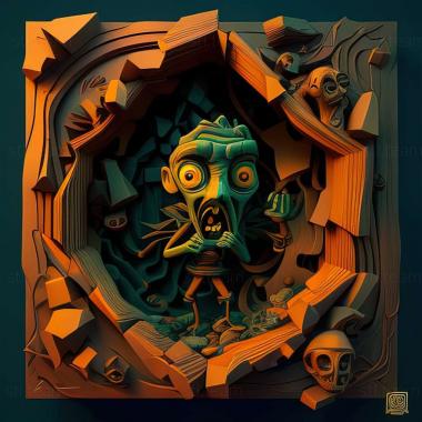 3D model Psychonauts in the Rhombus of Ruin game (STL)